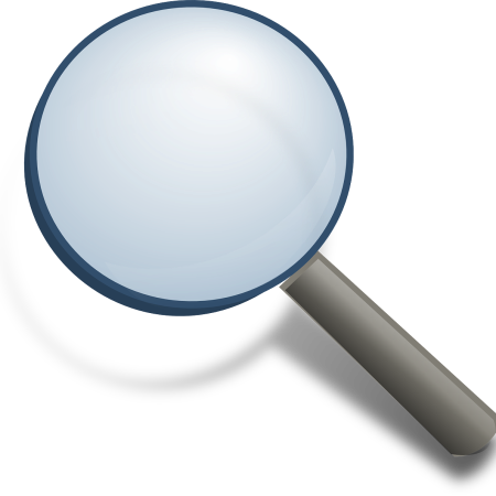 clipart image of a magnifying glass