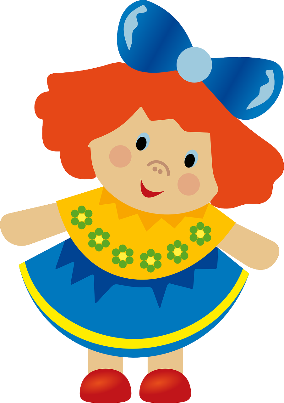clipart image of a toddler (girl)