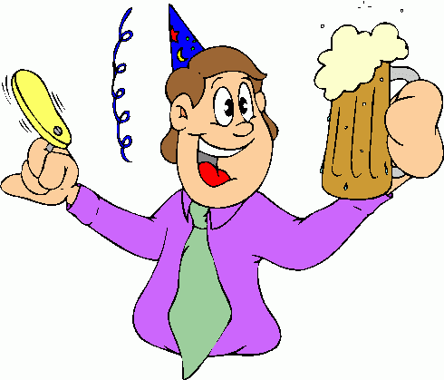 Clipart image of a man partying