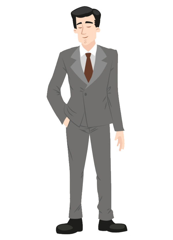 Clipart image of aman in a suit.